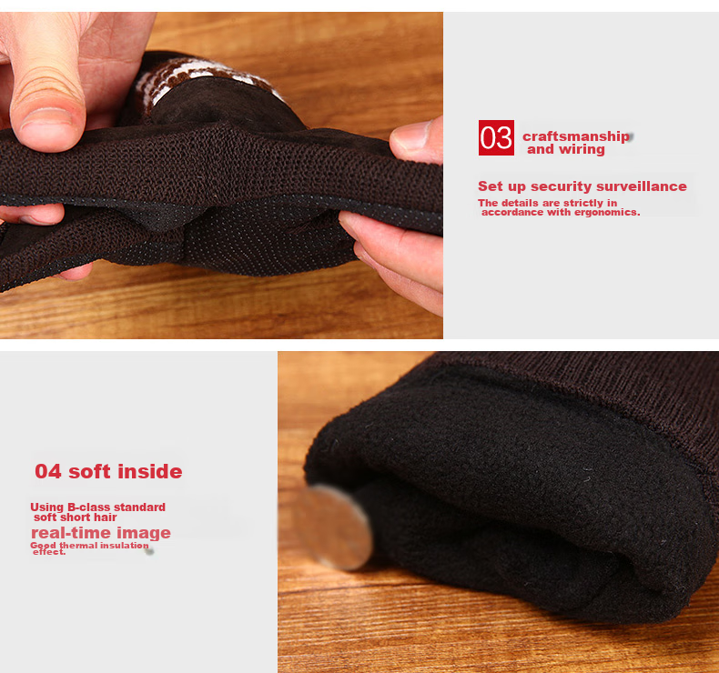BWNK Winter Warm Gloves with Fleece Lining And Thickening, Student Outdoor Cycling Gloves, Men's Cold And Windproof Gloves 13