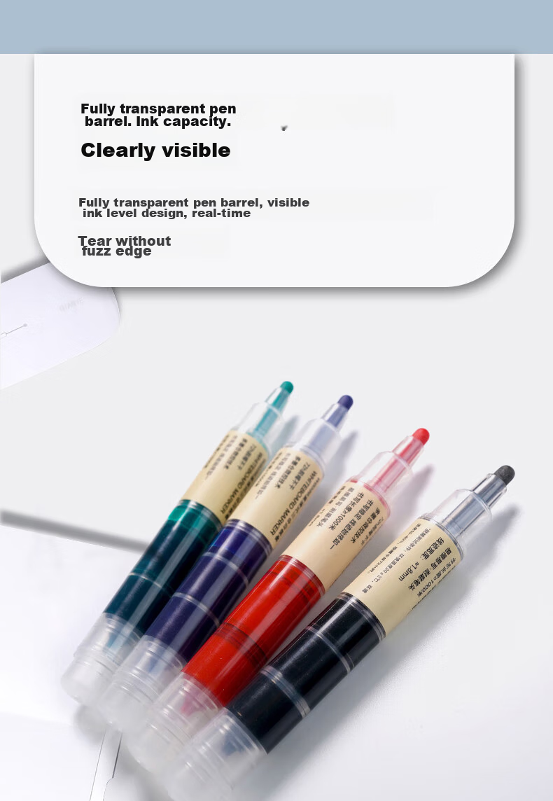 Snowhite Triple-Tank Whiteboard Marker, Large Capacity Thick Barrel, Erasable Colored Marker, Multi-Color Office Supplies, Super Writing WB-598, Black, 5 Pieces 12