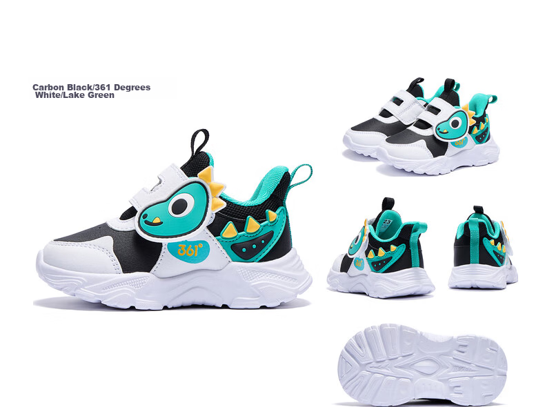 361° Children's Shoes, Toddler Walking Shoes for Spring, Boys And Girls Aged 1-3, Cartoon Baby Shoes, Black, Size 26 93