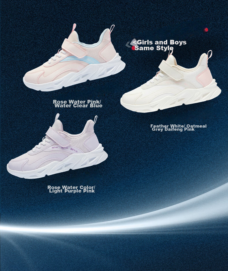 361° Running Shoes Sports Shoes Autumn And Winter Boys And Girls (3-12 Years Old) Leather Upper Windproof Running Shoes Rose Pink Color Size 35 6