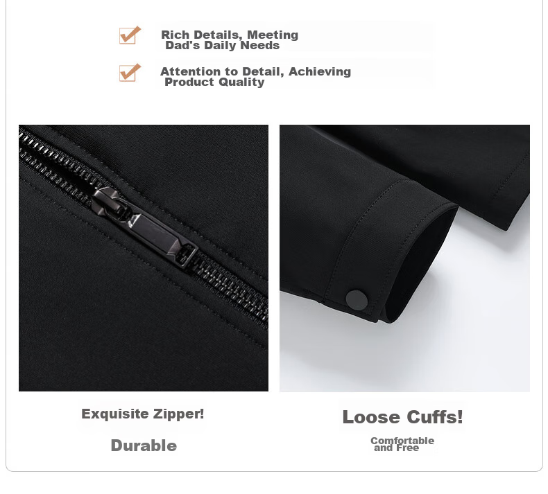 Baocaiyang Administrative Jacket for Men, Spring And Autumn Business Casual Lapel Loose Fit for Middle-Aged And Elderly Government Officials 7