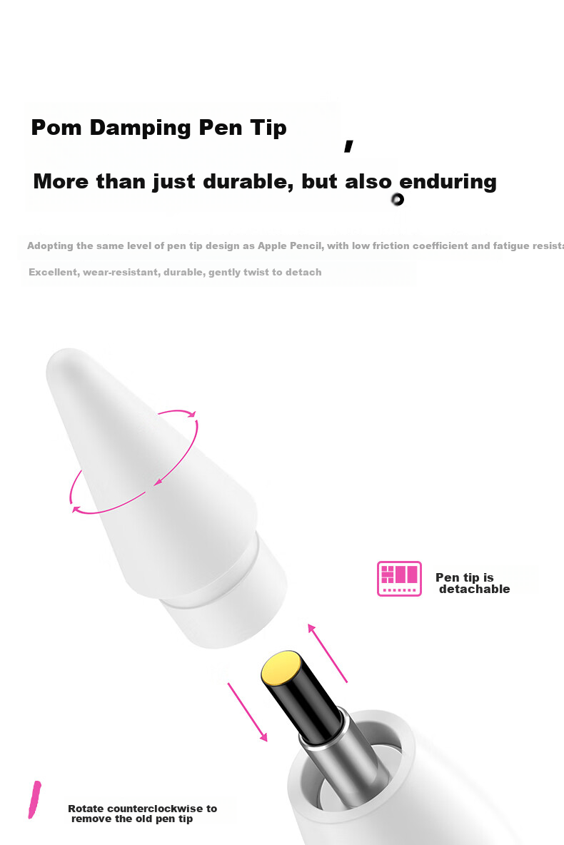 CangHua Capacitive Stylus for IPad, Compatible with Apple Pencil 2nd Generation, Suitable for 2025 Pro/Air/Mini/iPad11 Tablets, Touchscreen Writing Pe 8