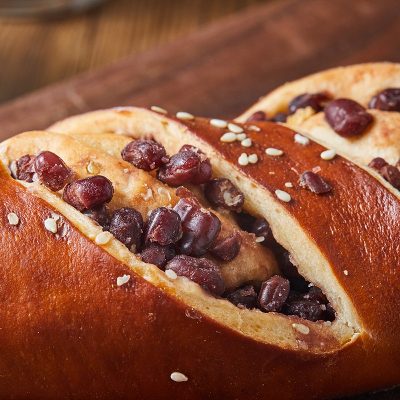 凯瑞美家 红豆碱水法棍360g 3个 德式蜜豆碱水面包 早餐 新鲜烘焙茶点心