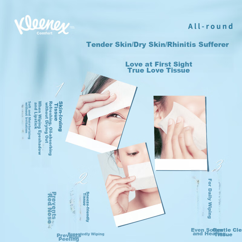 舒洁（Kleenex）抽纸牛乳纸6层80抽*5包纸巾乳霜纸婴儿保湿纸巾卫生纸云柔巾