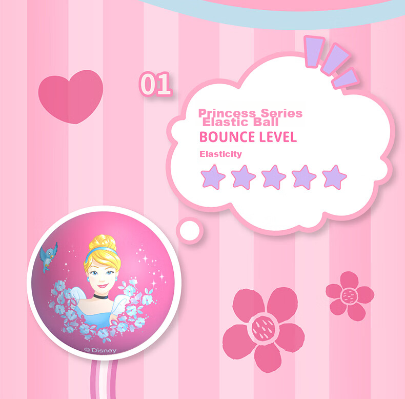 Disney Bouncy Ball, High-Elastic PU Ball, Children's Toy Ball, Pat-Pat Small Rubber Ball, 7cm Pattern Random, Birthday Gift Present 4