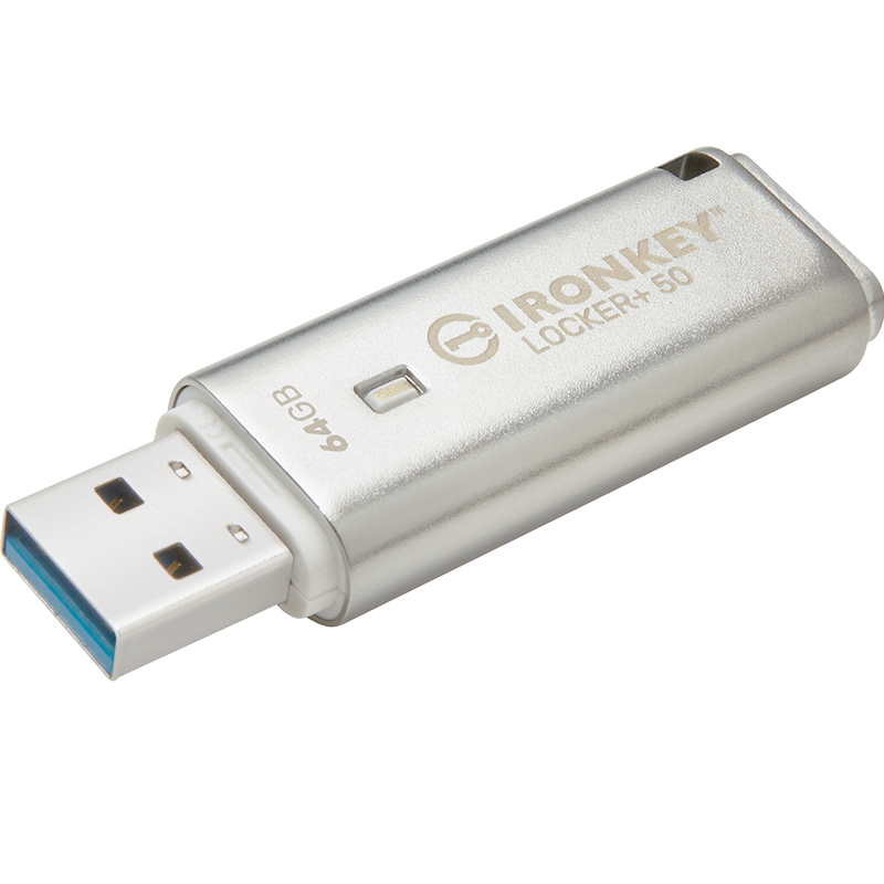 Kingston 64GB USB Flash Drive IKLP50, 256-Bit AES Professional Hardware Encryption Flash Drive, Metal Shell, Read Speed up to 145MB/s