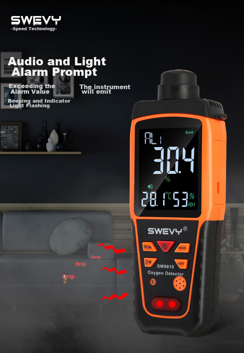 Suwei Carbon Dioxide Detector, CO2 Concentration Monitor, Portable CO2 Detection Instrument SW9200 6