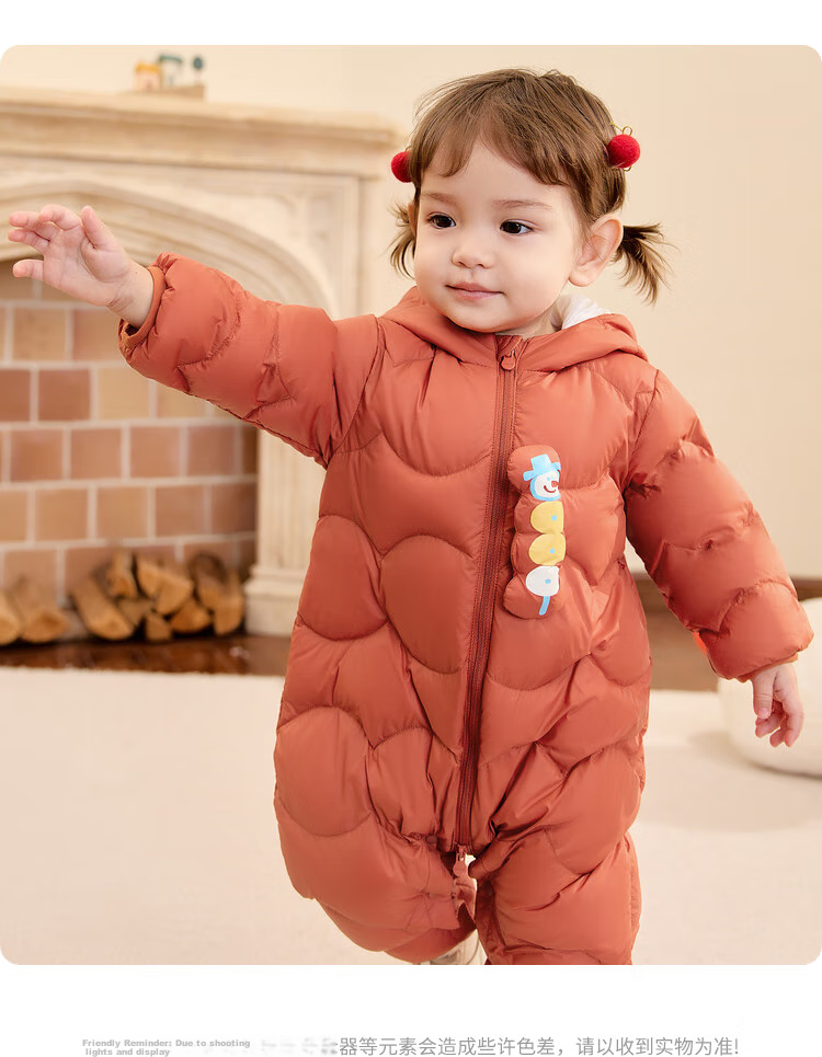 BALABALA Children's Clothing, Baby Romper, Lightweight down Jacket, Infant Clothes, Winter Outfit, Wraparound Bodysuit, Crawling Suit, for Boys And Girls, Cute And Adorable 16