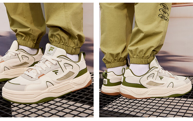 FILA FUSION Official Trendy Brand Men's Shoes, BANK II Lightweight Sneakers, Autumn New Style Footwear, Sports Shoes, Fashionable 3