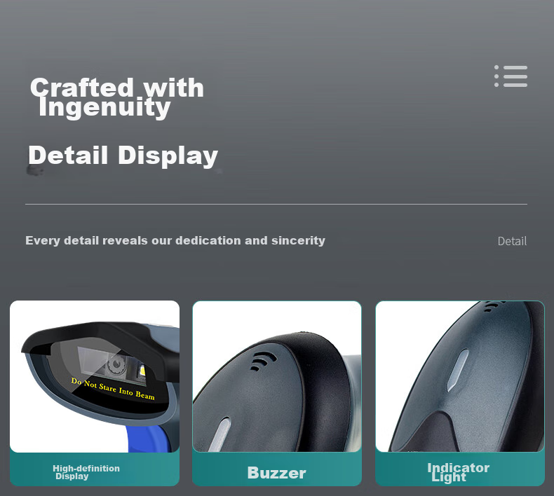 NTEUMM Wireless 1D Barcode Scanner for Warehouse, Express Delivery, Product Barcode, Screen Payment Code Scanner, Supermarket Cashier Barcode Scanner W6 8