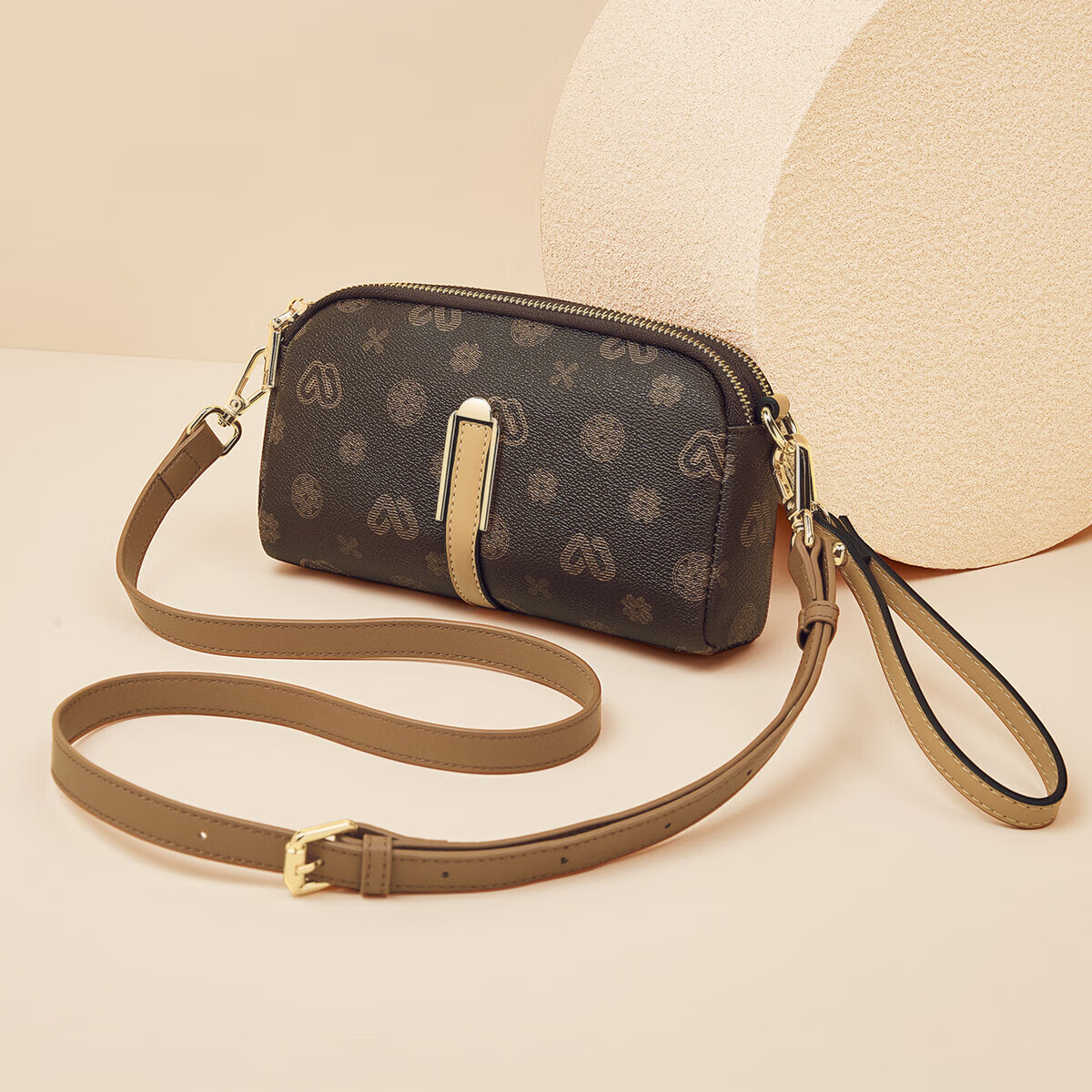 Laorentou Ladies Handbag, Large Capacity, Monogram Shoulder Bag, Crossbody Bag, Phone Pouch, Small Purse, Valentine's Day Gift