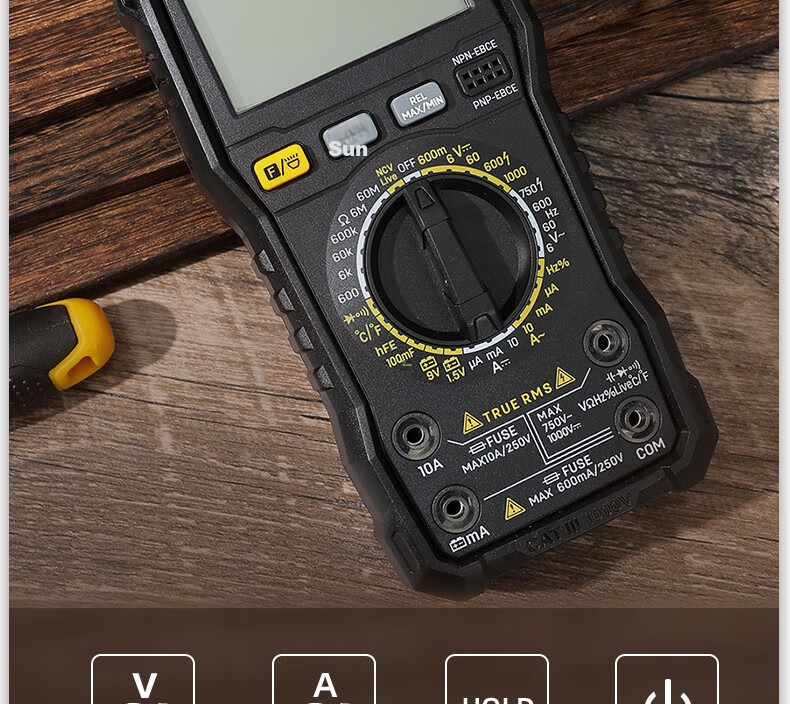Deli Intelligent Anti-Burn Multimeter, Electrician-Specific Digital Multimeter, Home Large Screen Digital Display, 5999 Digits DL890C+ 2