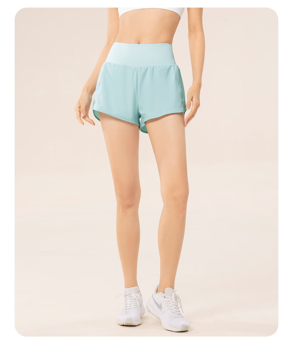 361° Sports Fitness Yoga Shorts, Lightweight Summer Style, Anti-Exposure, Fake Two-Piece Design, Running Sports Breathable Shorts for Outdoor Wear 27