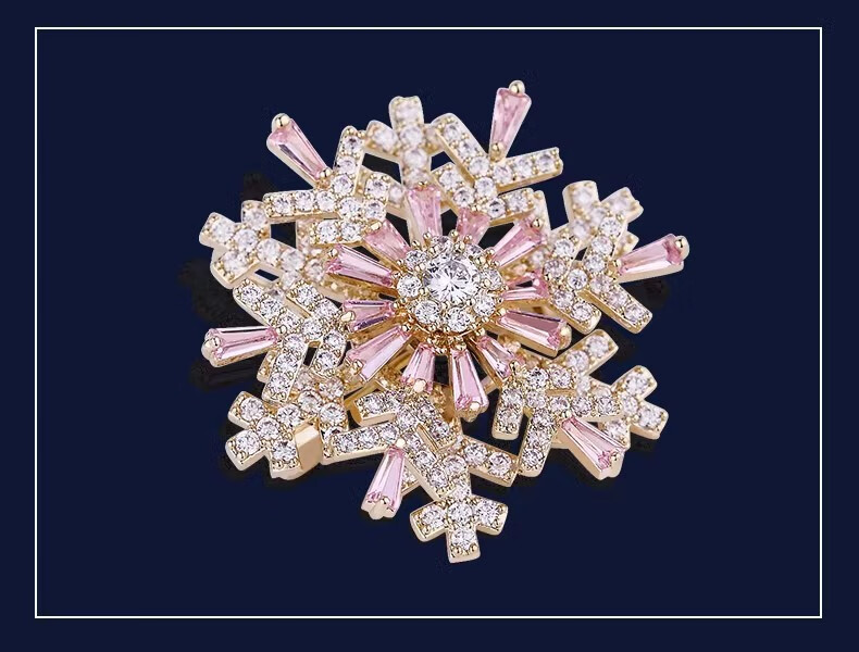 Eternelle French Snowflake Series Simple Versatile Brooch, Elegant Pin, Cardigan Button, High-End Corsage, Birthday Gift 12