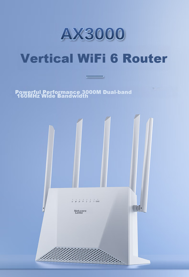 Netcore N30 WiFi 6 Gigabit Wireless Router, High-Speed Wall-Penetrating Home Gaming 5G Dual-Band Mesh, 3000M Wireless Speed, Floor-Standing Design with Wide Coverage 1