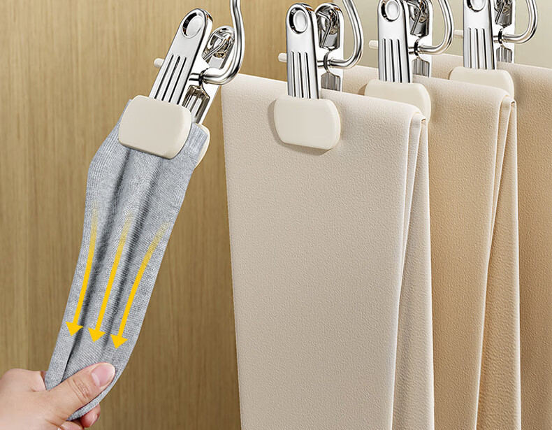 Siwangongli Pants Clip, Hanger, Non-Slip, Household Wardrobe Storage, Drying Hanger, Special Hook for Hanging Pants, Skirt Clip, Clothes Hanger 6