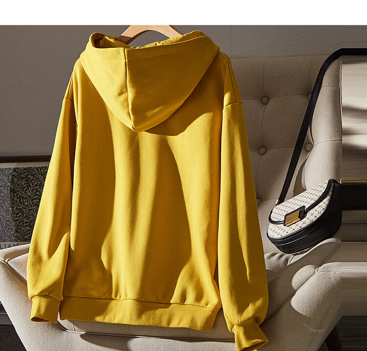 Dme [Hooded Commuter] Winter Fashion Fleece-Lined Drop Shoulder Long Sleeve Pocket Commuter Sweatshirt for Women, Linen Gray, M 24