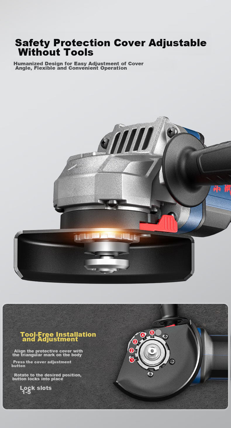Dongcheng Brushless DCSM04-100E Cordless Angle Grinder, Lithium Battery Grinding Machine, Cutting Machine, Polishing Machine, Household Hand Grinder 15
