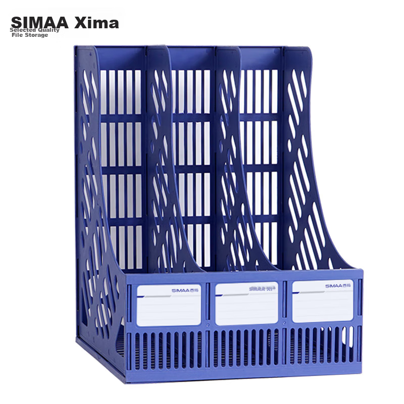 SIMAA Органайзер для документов настольный трехсекционный, синий, 6896