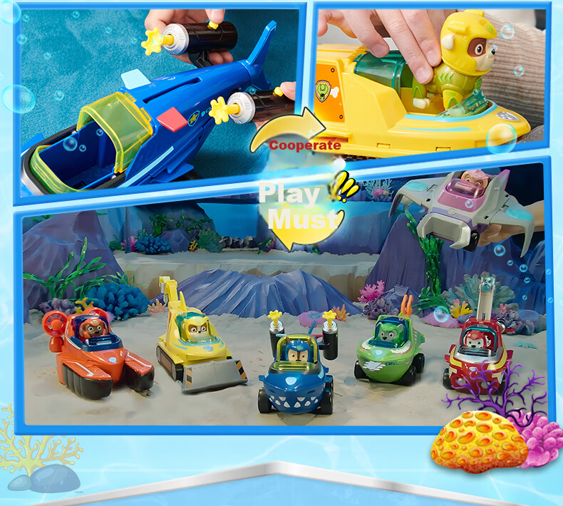 PAW PATROL Boys Girls Toy Cars Birthday Gift Children's Small Rock Construction Family Small Rock Excavator Bulldozer 5