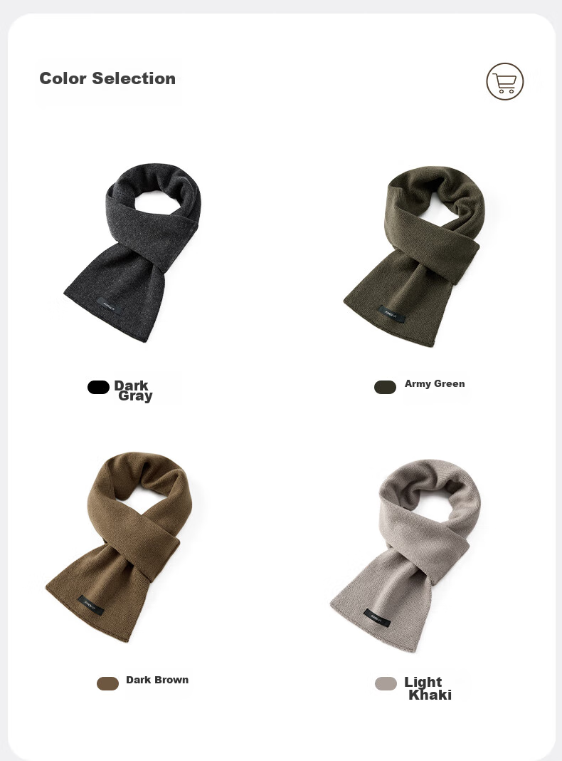 MISSION UV Sheep Wool Scarf for Men, Autumn And Winter Warm Neck Gaiter, Lightweight Outdoor Neck Warmer, Wearable Scarf 7