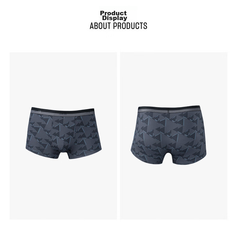 ANTA Sports Underwear, Three-Pack Men's Breathable Comfortable Training Fitness Running Boxer Briefs, Mid-Rise Flat-Angle Shorts 23
