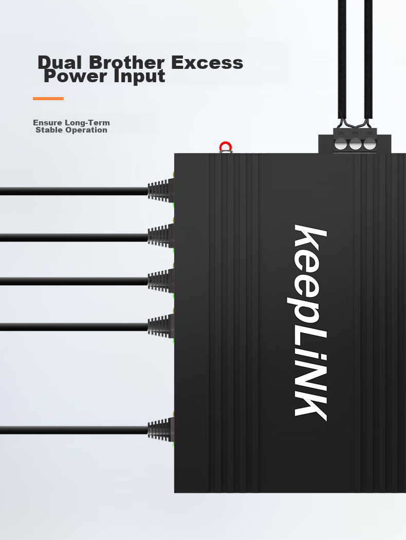 KeepLINK KP-9000 Industrial Switch, 16 Gigabit Ports, Unmanaged, Rack-Mounted, Per Unit 6