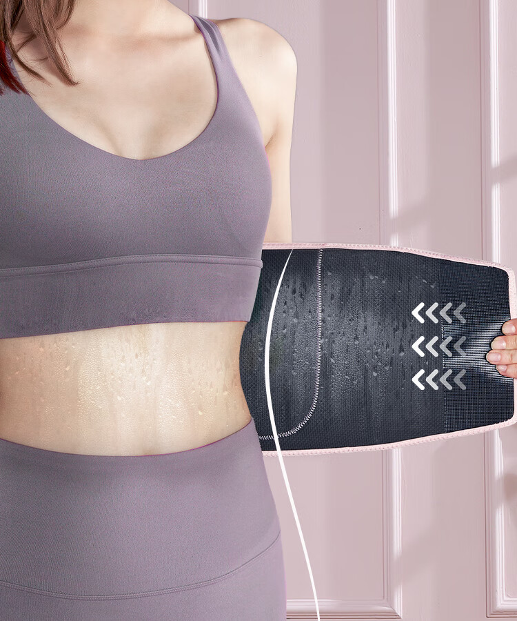 Yottoy Sweat-Inducing Waist Trainer for Women, Fitness Waist Support Belt, Exercise Training Abdominal Shaper, Weight Loss Running Body Shaper, Tummy Control, Cherry Blossom Pink 4