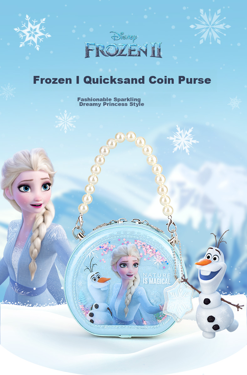 Disney Children's Handbag, Girls' Crossbody Shoulder Bag, Cute And Fashionable Frozen Elsa Princess Style, Sandbag Tote Bag, Blue, Children's Day And Birthday Gift 1