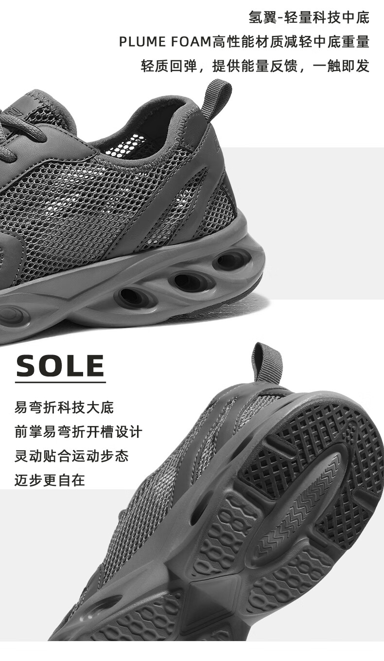 CAMEL Sports Shoes for Men, Summer New Style Mesh Breathable Soft-Soled Shock-Absorbing Lightweight Non-Slip Casual Running Shoes for Elderly 5