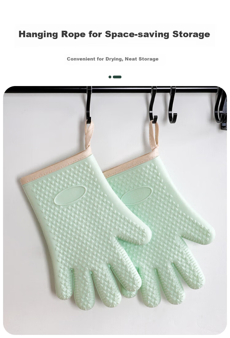 Jekero Five-Finger Thick Heat-Resistant Gloves, Insulated Anti-Scalding Gloves for Kitchen, Microwave Oven, Baking Oven, Specialized Thick Non-Slip 9