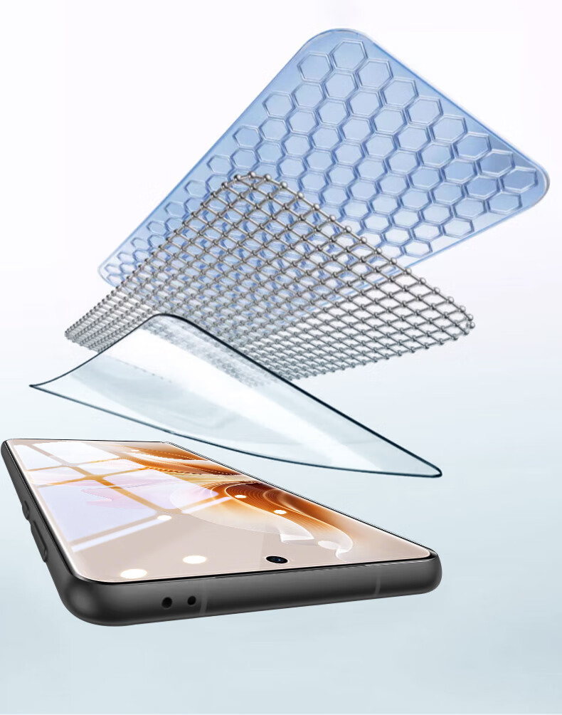 Baoluo [Damage Compensation] Tempered Glass Screen Protector for OPPO Reno11 Pro Curved Full Screen HD Anti-Scratch Anti-Fingerprint Film 3