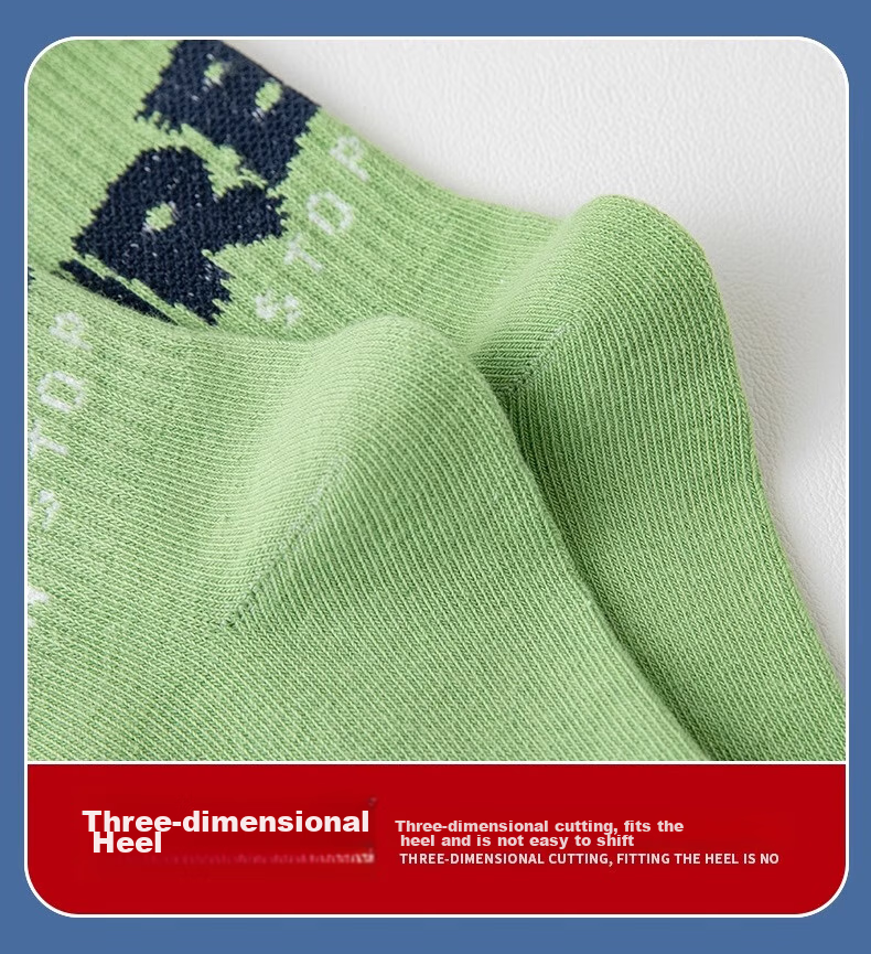 YUZHAOLIN 5 Pairs of Children's Socks, Spring And Summer Mid-Calf Socks for Boys, Athletic Socks for Older Children, Youth Student Cotton Socks, Long Socks 25