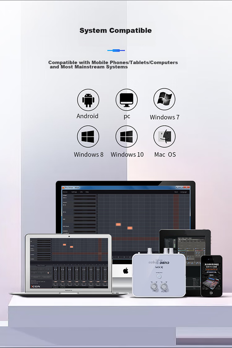Aiken ICON 2nano External Sound Card Live Streaming Device, Streamer Live Singing Shouting Microphone, Mobile Phone Computer Professional Recording Karaoke Singing Sound Card Equipment ICON Single Sound Card 6