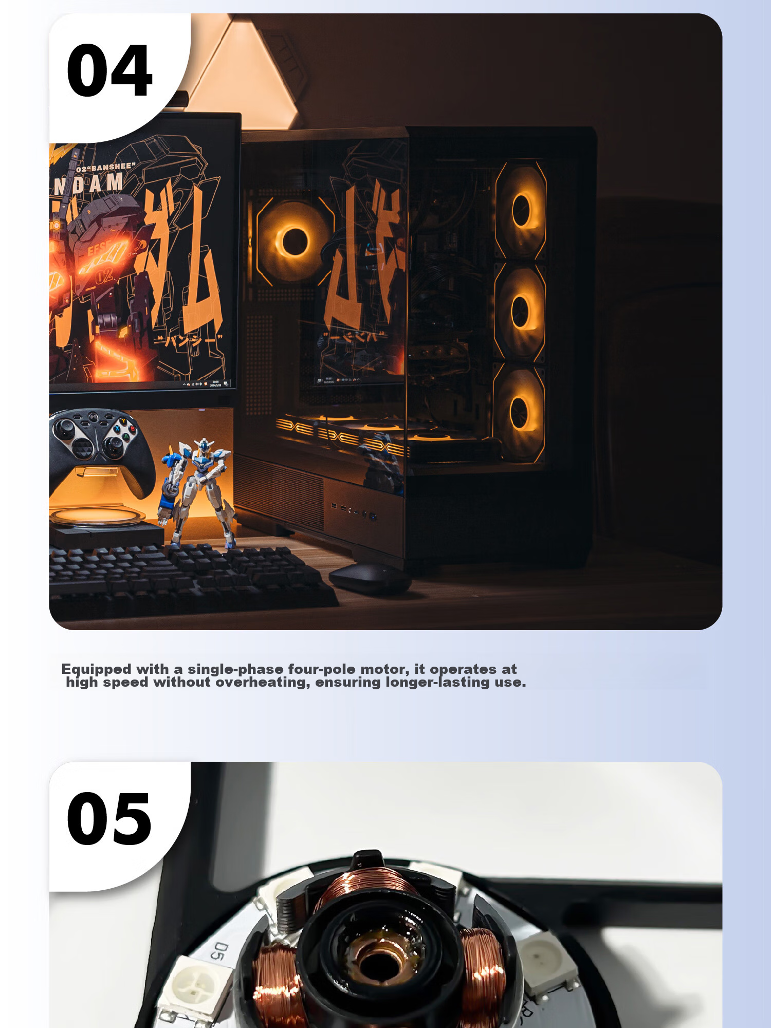Aigo Starry Moon Black Anti-Leaf Single ARGB Light Effect, 5V 3-Pin Synchronized Lighting, Magnetic Building Block Case Fan 12CM/PWM Intelligent Temperature Control/Wireless Modular Connectio 15