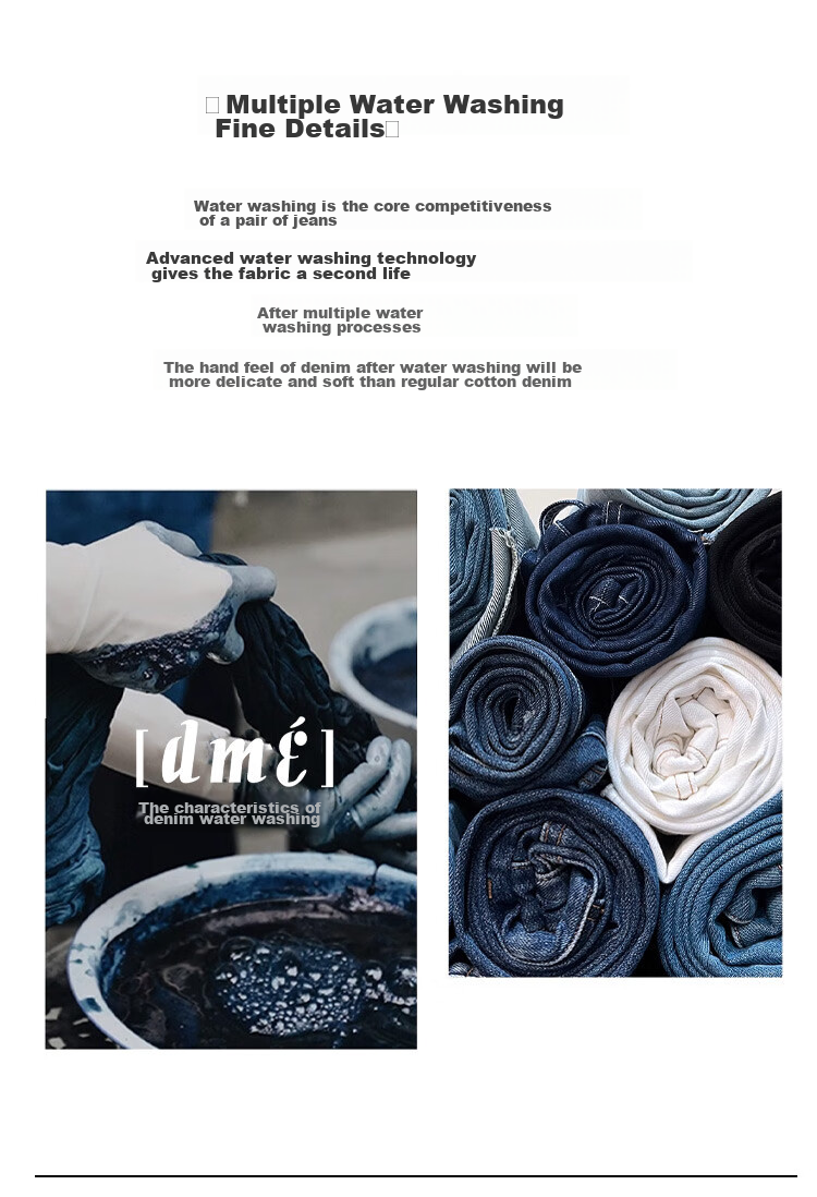 Dme [Paired with Wang Jeans] Spring And Autumn Best-Selling Classic Washed Wide-Leg High-Waist Slimming Loose Straight-Leg Pants for Wome 4