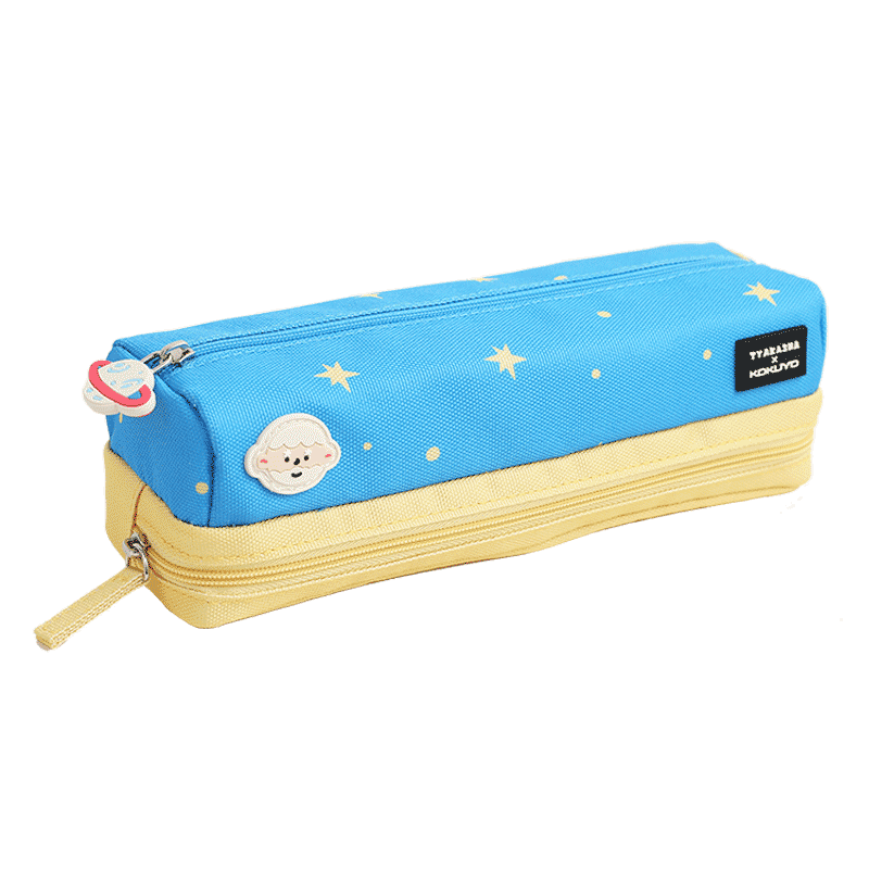 KOKUYO Tyakasha Collaboration Double-Layer Classified Storage Exam-Specific Large Capacity Pencil Case for Girls, Stylish Stationery Box, Pencil Case, 1 Piece, Back-To Seaso