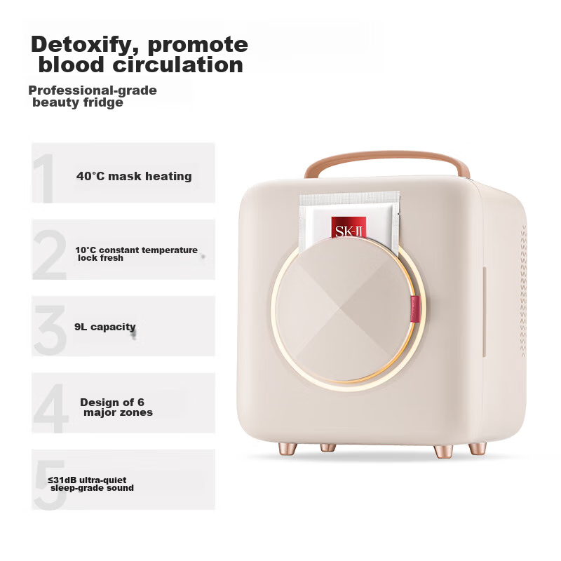 GEVILAN Beauty Refrigerator for Serum, Face Cream, Lipstick, Face Mask, Skincare Cosmetics, Cold Storage, Preservation And Organization, Specialized Mini Fridge, Gift for Girlfriend, Wife, Best Friend, Birthday Present, F1 White