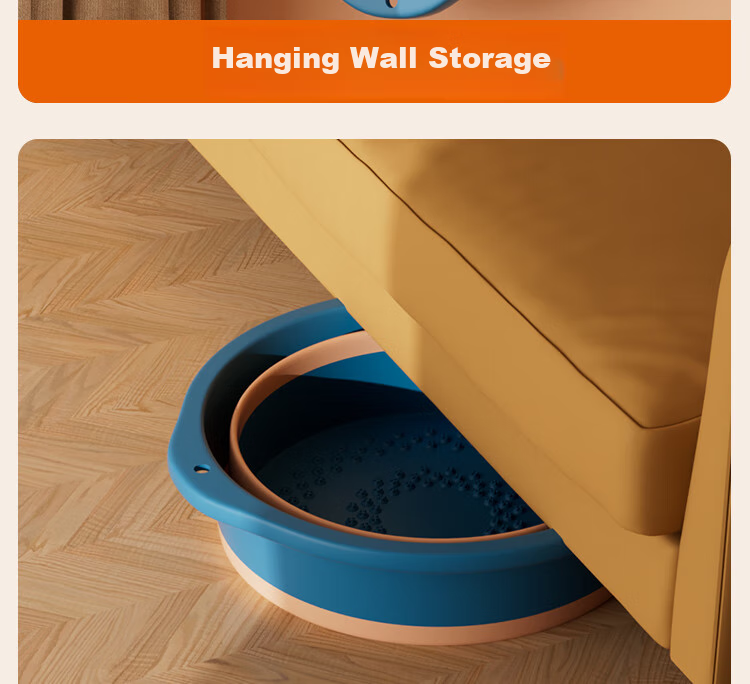Bendi Foldable Foot Soaking Bucket, 12L Thick Massage Foot Bath Basin, Foot Washing Basin, Foot Spa Bucket, Portable Health Care Bucket 9