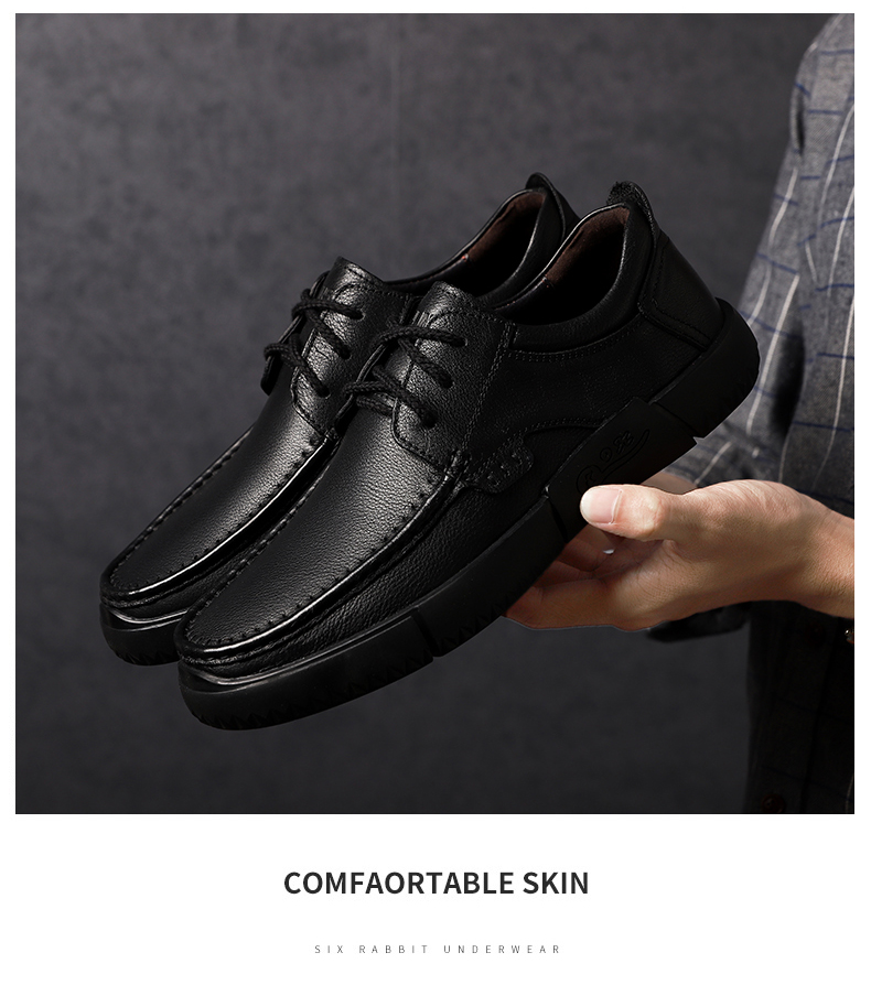 MULINSEN Men's First Layer Cowhide Business Casual Breathable Soft Sole Driving Shoes M9011026 10
