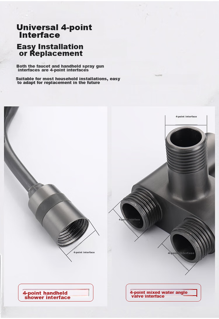 Larsd Toilet Flushing Gun, Toilet Companion, One-In Two-Out Angle Valve Set, Bathroom Pressure-Increasing Flush Nozzle LD10327H 9