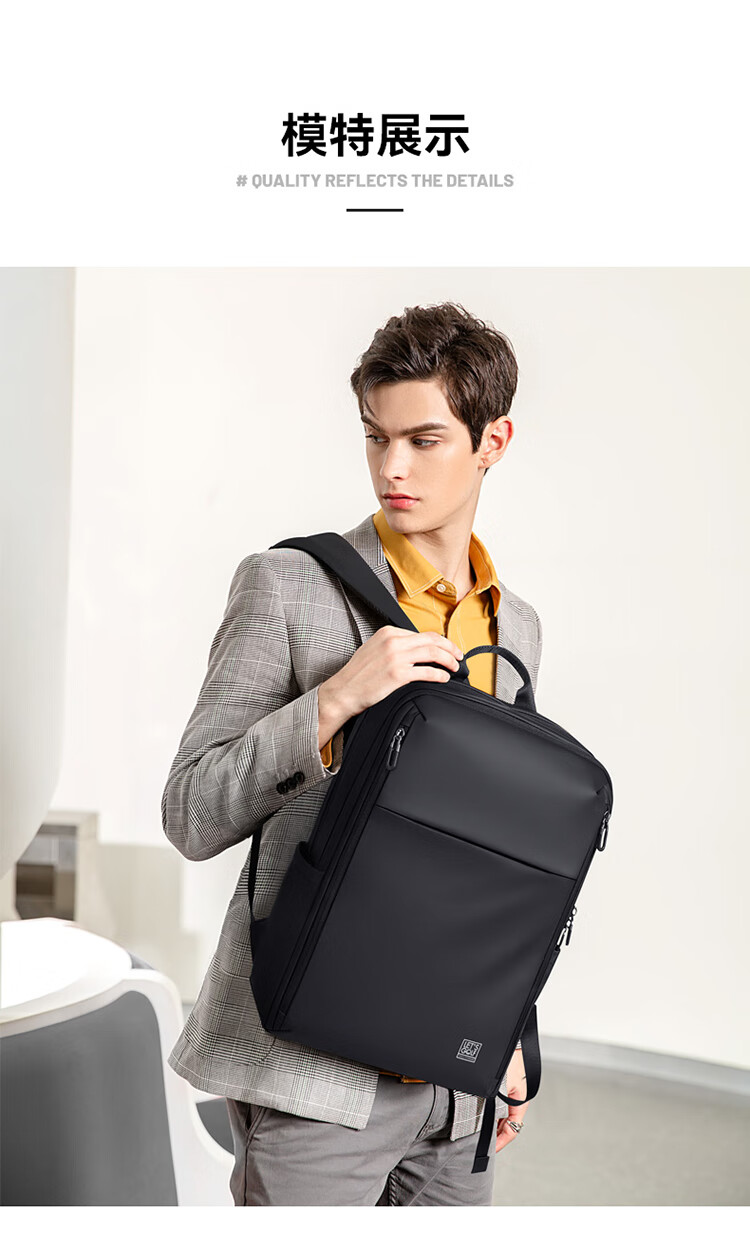 GOLF Backpack for Men, 15.6-Inch Laptop Bag, Multi-Compartment Lightweight Business Casual Travel Backpack for Students 15