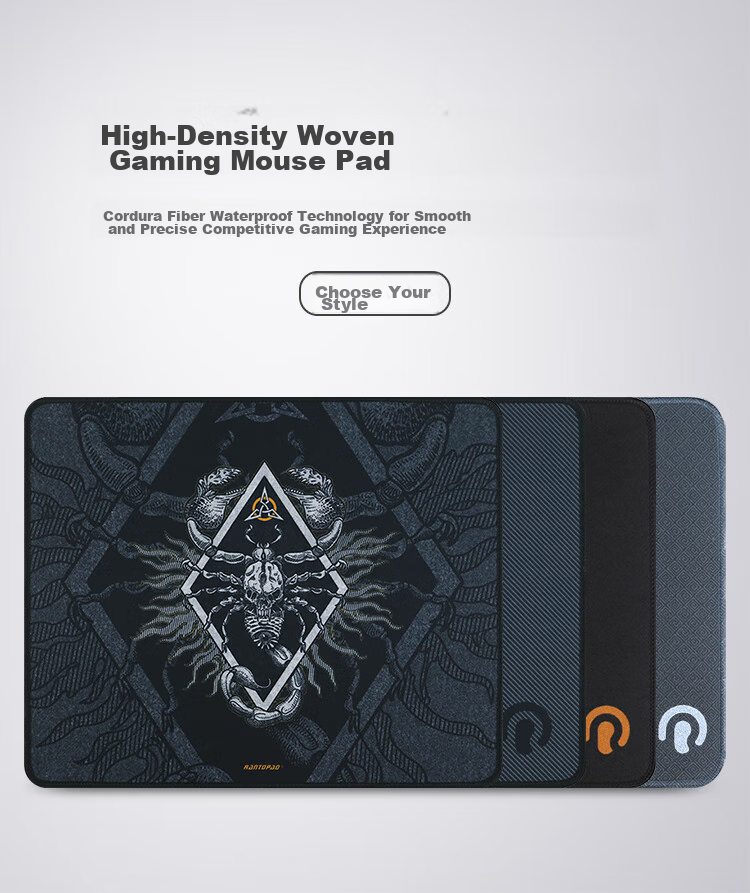 Rantopad HX-L Gaming Mouse Pad, Esports And Office Use Medium to Large Size Thickened Mouse Pad, Computer Laptop External Competition Gaming Mat, Mirror Surface 3