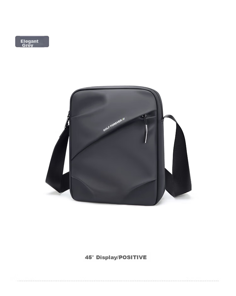 GOLF Shoulder Bag for Men, Trendy Crossbody Bag, IPad Phone Pouch, Water-Resistant Vertical Casual Commuter Small Square Bag for Me 24