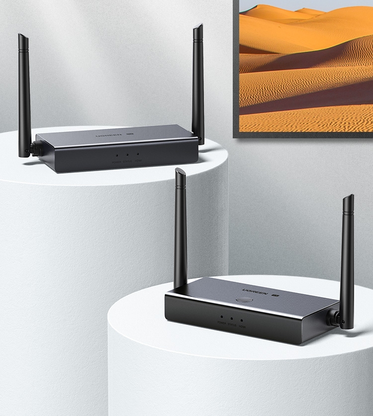 UGREEN HDMI Wireless Screen Mirroring Device, High-Definition Conference Sharing Tool, Compatible with Laptops And Desktop Computers for Connecting to TVs, Monitors, And Projectors, Point-To 200-Meter Transmission Device 60200 2