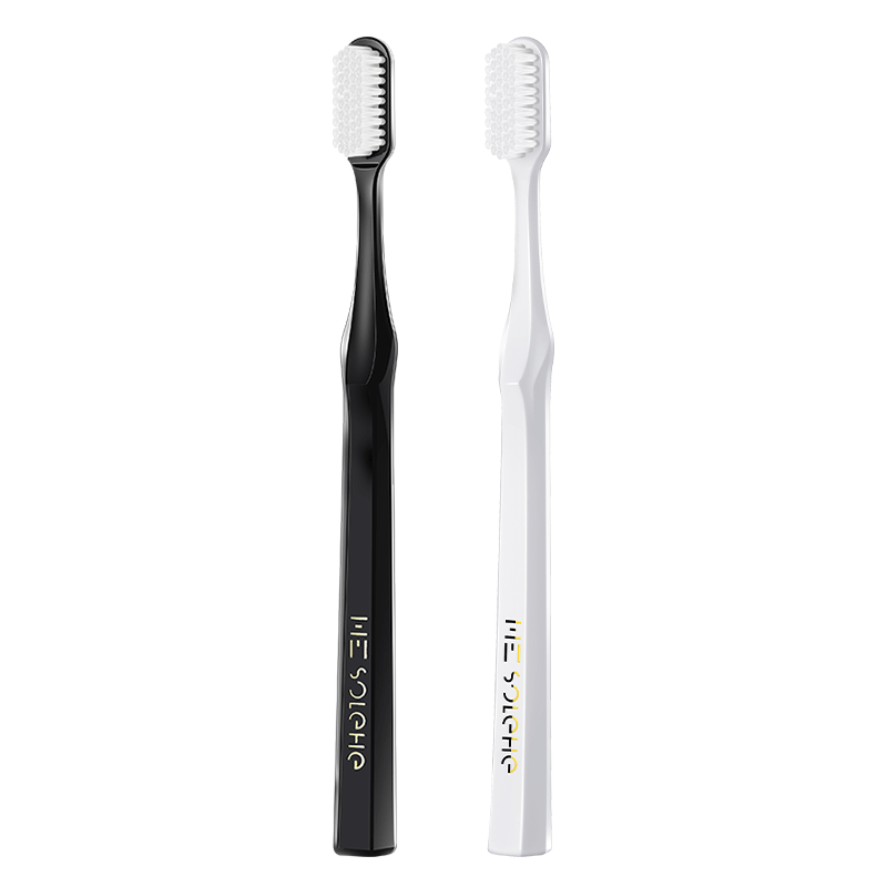 Hefengyu Medium-Hard Bristle Toothbrush, Small Head Adult Extra-Hard Durable Stain Removal Toothbrush for Family Use, Pack of 4