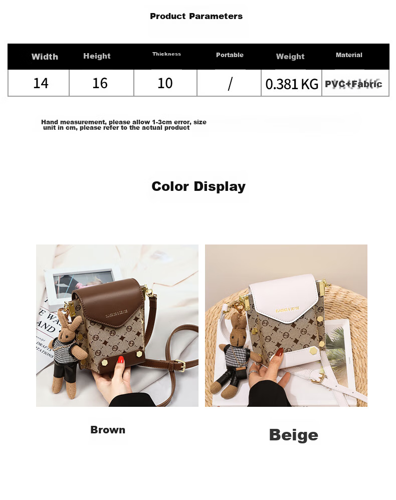 Aiqinghai Handbag, Women's Bag, Phone Pouch, Mini Crossbody Bag, Shoulder Bag, Underarm Bag, Birthday And Mother's Day Gift, Practical Present for Mom 2