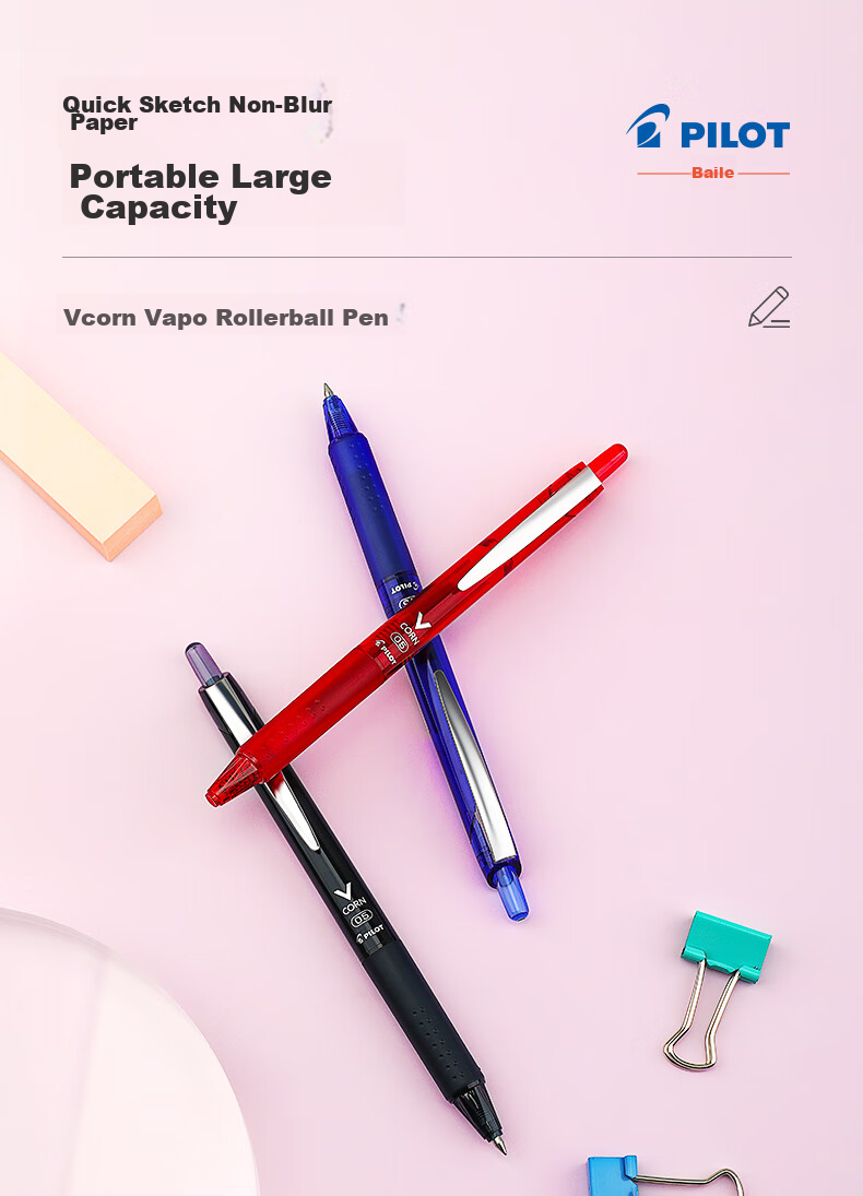 PILOT [Best-Selling Product] Weibao Retractable Black Knight Gel Pen, Large Capacity, Quick-Drying, for Students' Exams And Practice, Writing Pen, Signature Pen, Office Use, LVKN-15EF 0.5mm Black, Single Pe 1