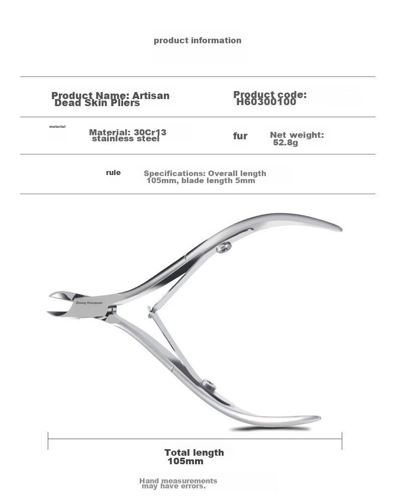 Zhangxiaoquan Stainless Steel Dead Skin Remover Pliers for Calluses And Hangnails, Professional Manicure Tool, Peacock Green H60340100 8