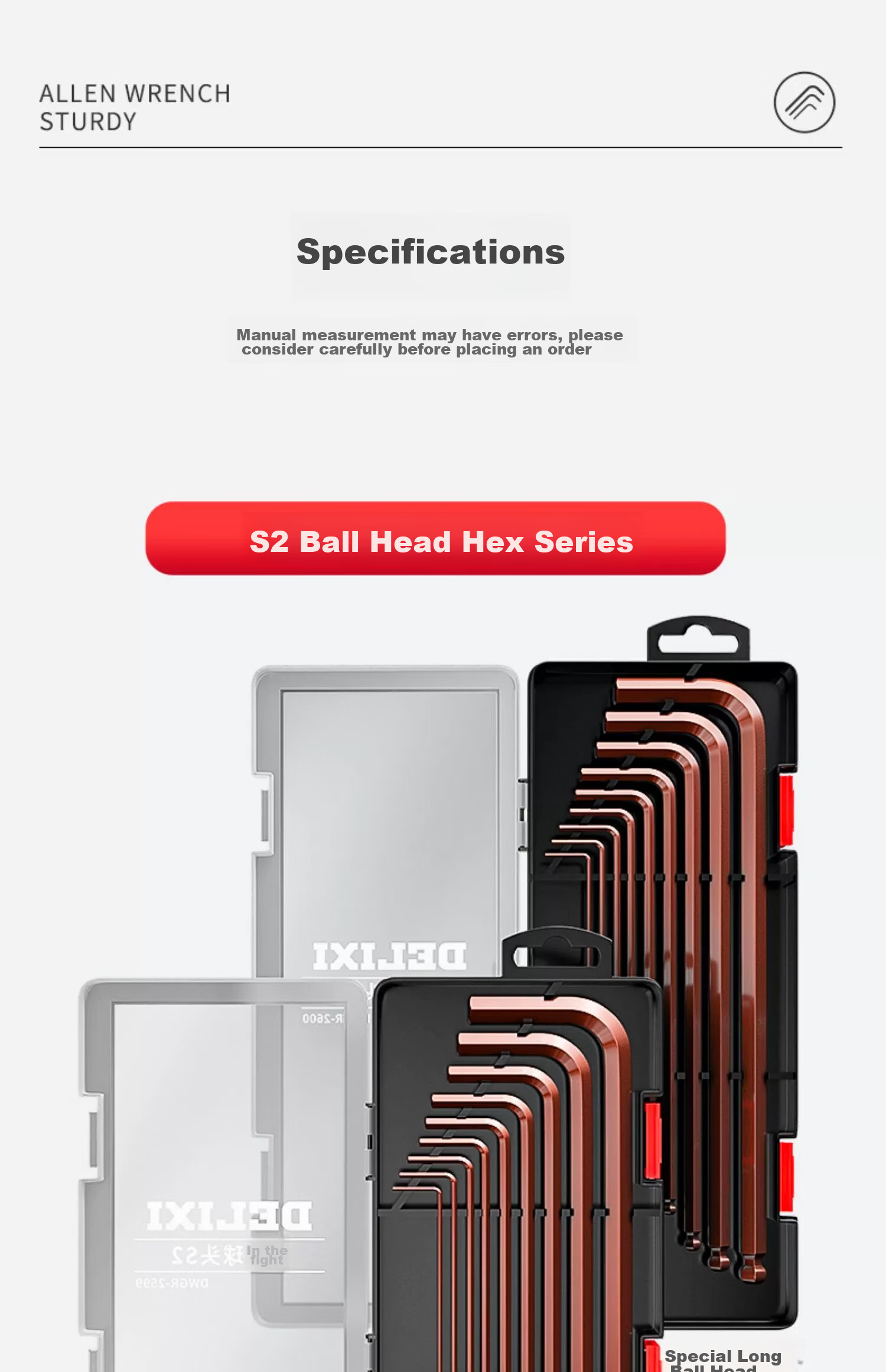 DELIXI Hex Key Set, Universal Hex Screwdriver, Internal Hexagon Extended Automatic Tool, Hexagonal 20